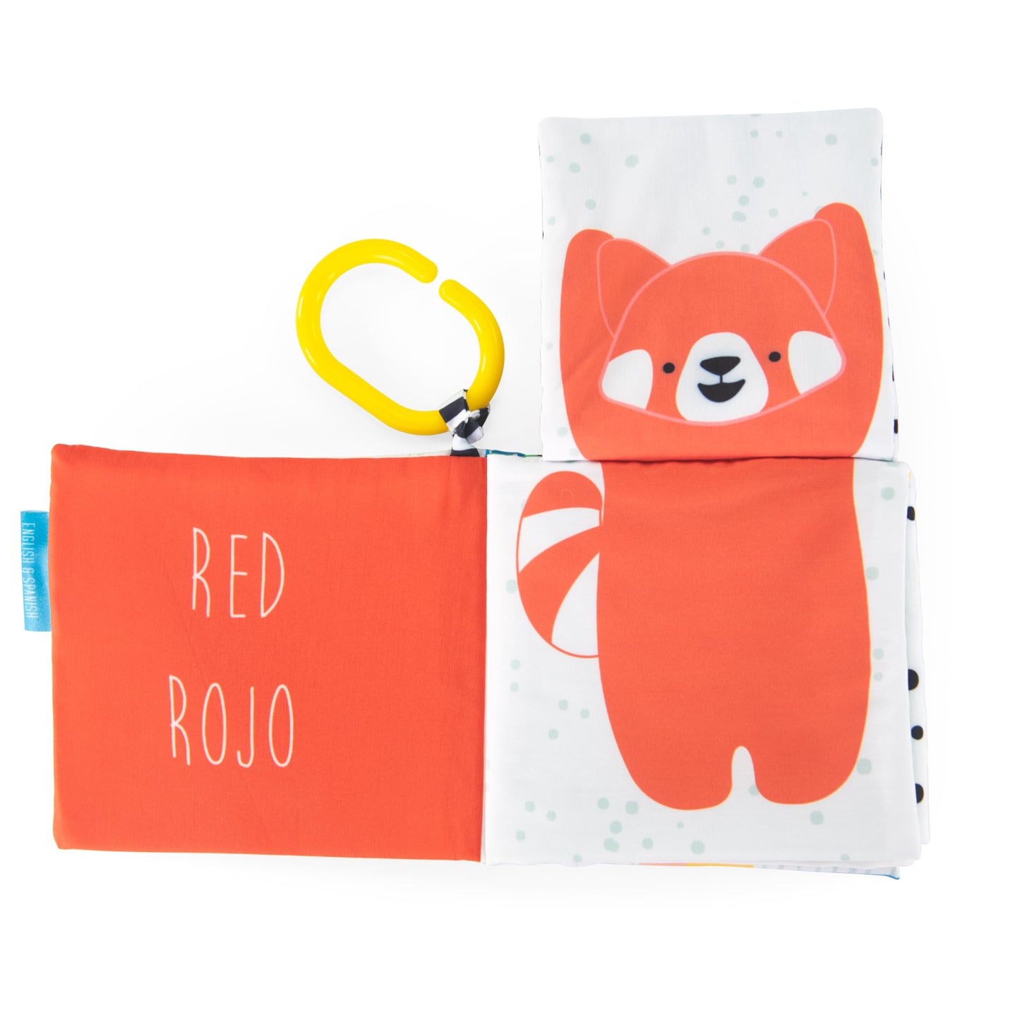 Sassy Peek-a-Boo Activity Book with Attachable Link for On-The-Go Travel, Sensory Play, Black & White, Ages 0+ Months