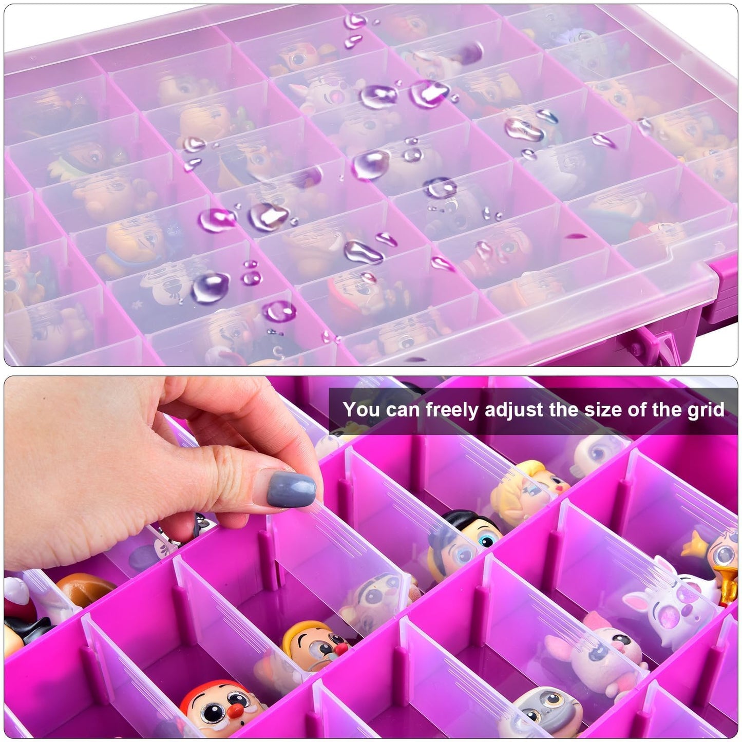 Display Case Compatible with Disney Doorables Collectible Mini Figures/ for MGA Entertainment Miniverse. Toys Storage Organizer Container for Multi