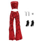 Doll Clothes, 5 Sets Outfits Houndstooth Coat Pants Windbreaker Hat for 11.5 inch Dolls Accessories Random Style