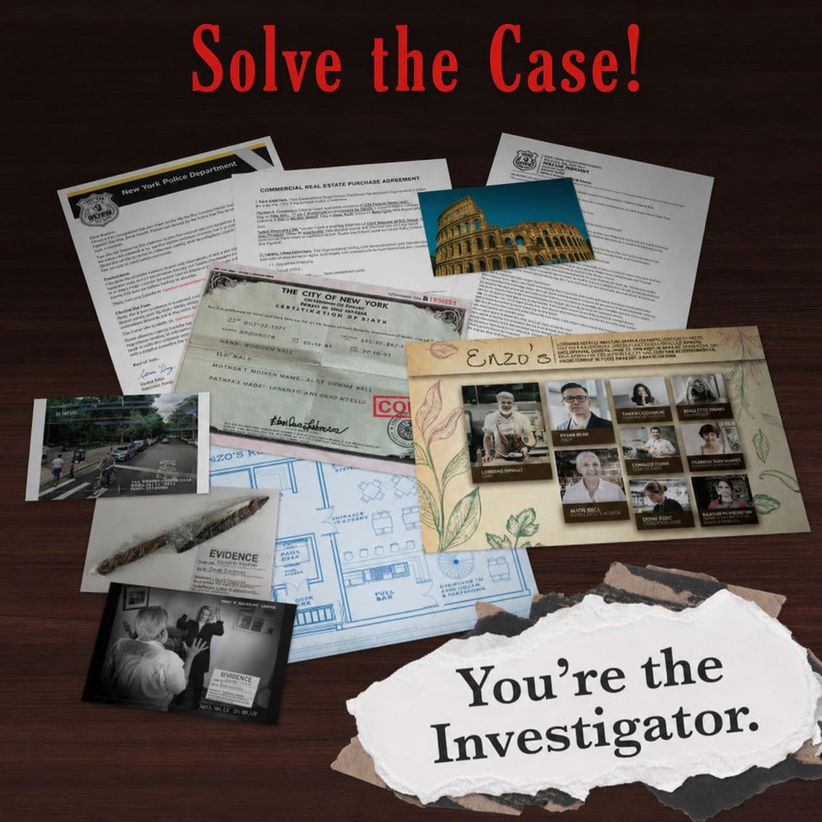 Death by Chef's Knife Case Files Detective Game with Evidence, Ages 14+