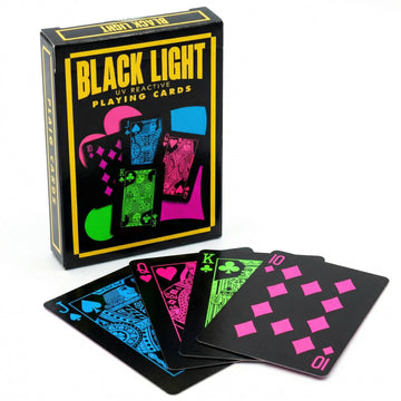 Funwares UV Black Light Playing Cards by Island Dogs- Neon Fluorescent Glow Deck for Black Light Games, Glow in the Dark Playing Cards, Parties