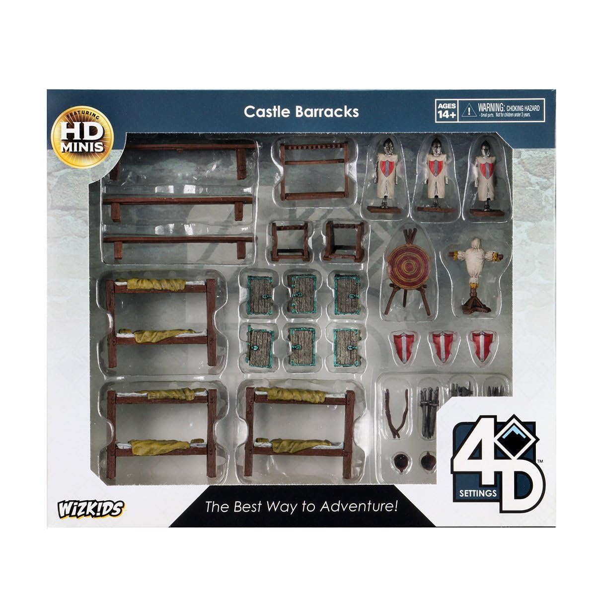WizKids Warlock Tiles: Accessory - 4D Settings Castle Barracks
