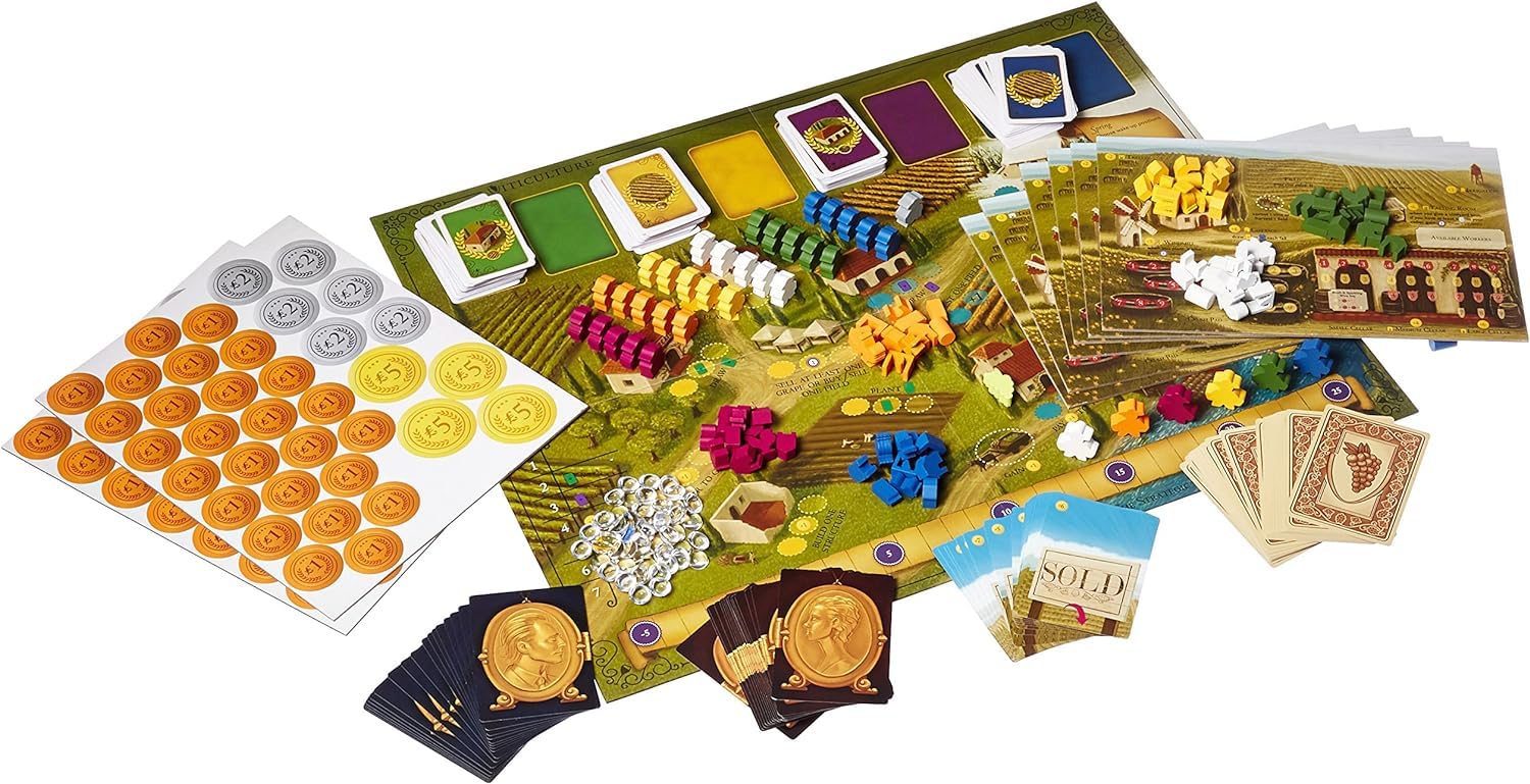 Stonemaier Games: Viticulture Essential Edition (Base Game) by Jamey Stegmaier | Create the Most Prosperous Tuscan Vineyard | Strategy Board Game