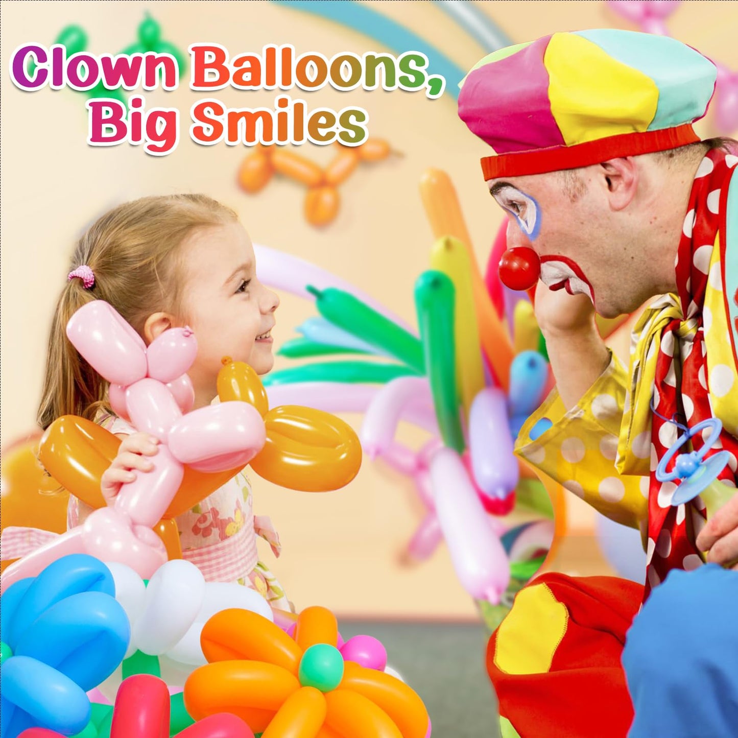 100 Pcs 260 Balloons Kit with Pump - Kids Premium Latex Twisting Long Balloons to Make Animals Flowers, Fun Rainbow Balloons for Party Boys Girls