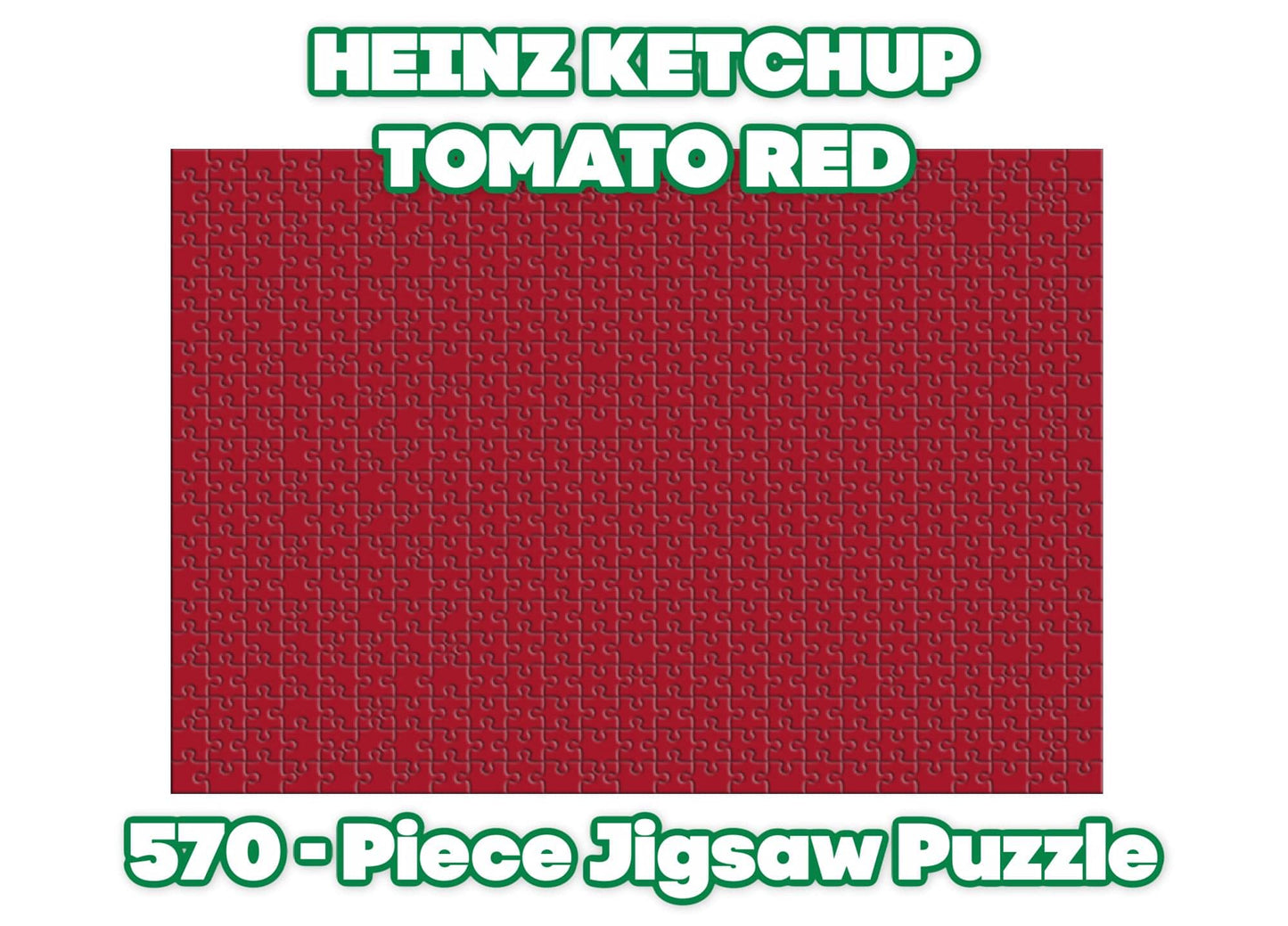 Heinz Ketchup All-Red Tomato Food Puzzle for Adults and Kids | Difficult 570 Piece Jigsaw Puzzle Toy | Fun Quarantine Gifts | Interactive Brain Teaser