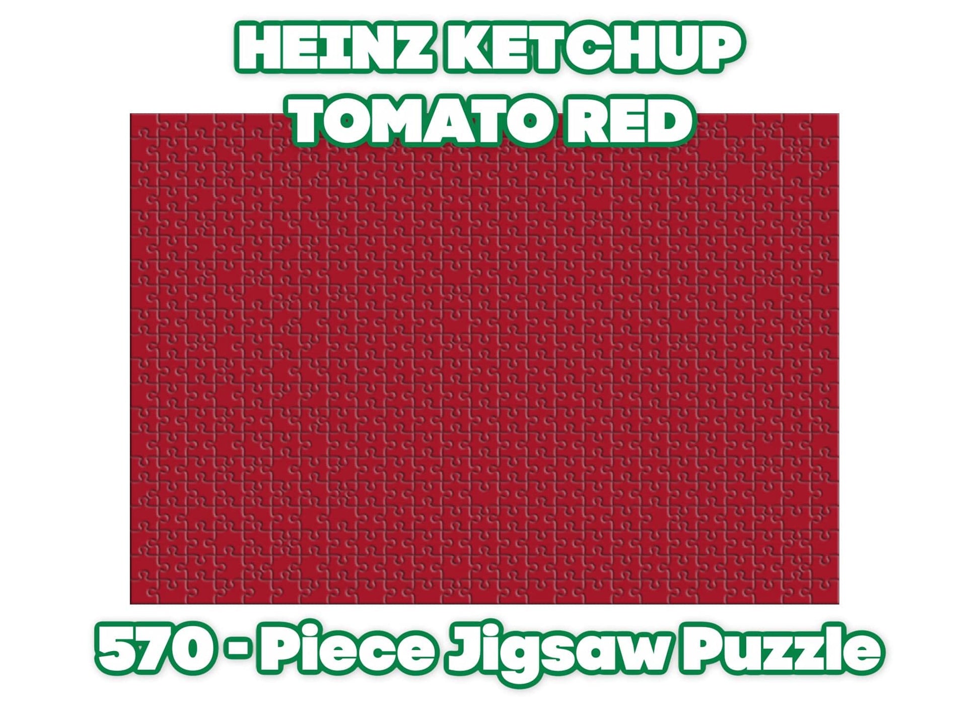 Heinz Ketchup All-Red Tomato Food Puzzle for Adults and Kids | Difficult 570 Piece Jigsaw Puzzle Toy | Fun Quarantine Gifts | Interactive Brain Teaser