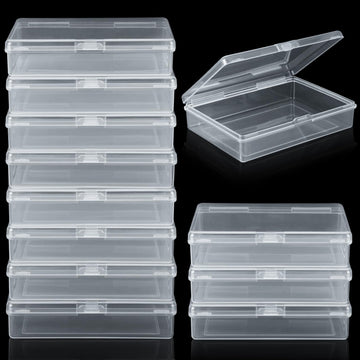 FVIEXE 24PCS Playing Card Case, 3.8 x 2.7 x 0.8 Inch Plastic Playing Card Box Clear Card Game Storage Organizer, Empty Standard Size Card Deck Cases