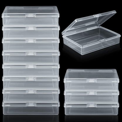 FVIEXE 24PCS Playing Card Case, 3.8 x 2.7 x 0.8 Inch Plastic Playing Card Box Clear Card Game Storage Organizer, Empty Standard Size Card Deck Cases