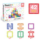 PicassoTiles 42pcs Magnetic Tiles Magnet Blocks See-Through Shape STEM Toys Building Block Educational Playset Compatible with Major Brand Tile