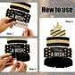 9 Pcs Happy Birthday Party Table Decorations, Black and Gold Party Decorations With Happy Birthday Banner for Girls Boys Women Men