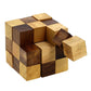 TOSQP27 Wooden Puzzle Brainteaser Snake Cube Handmade Adult Gifts -Brain Teasers Toy Intelligence Game -Intelligence Developing and Stress Relief Toy