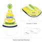 Big Dot of Happiness Let’s Rally - Pickleball - Cone Happy Birthday Party Hats for Kids and Adults - Set of 8 (Standard Size)