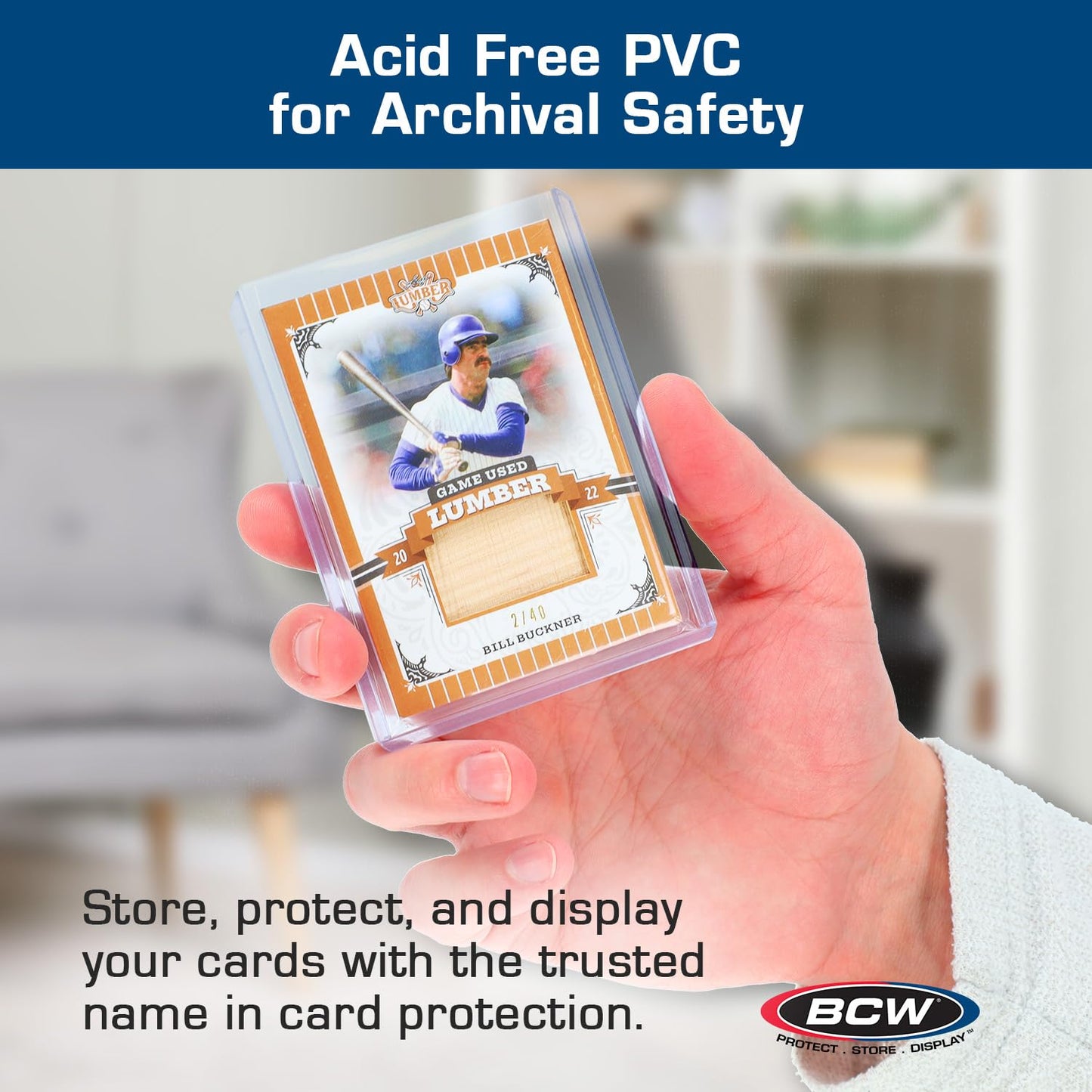 BCW (10 Brand Extra Super Thick Card Top Load for Baseball Cards (3 X 4 X 5 mm - Thick Card Topload Holder 197 Pt)