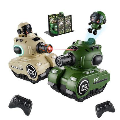 Remote Control Battle Tanks RC Battle Tanks with Infrared System Hobby RC Cars RC Tank that Shoots with HP Station Military Army Toys Christmas