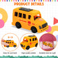 LSLYHTC 6Pcs School Bus Toys Bulk, Plastic Mini School Bus for Toddlers