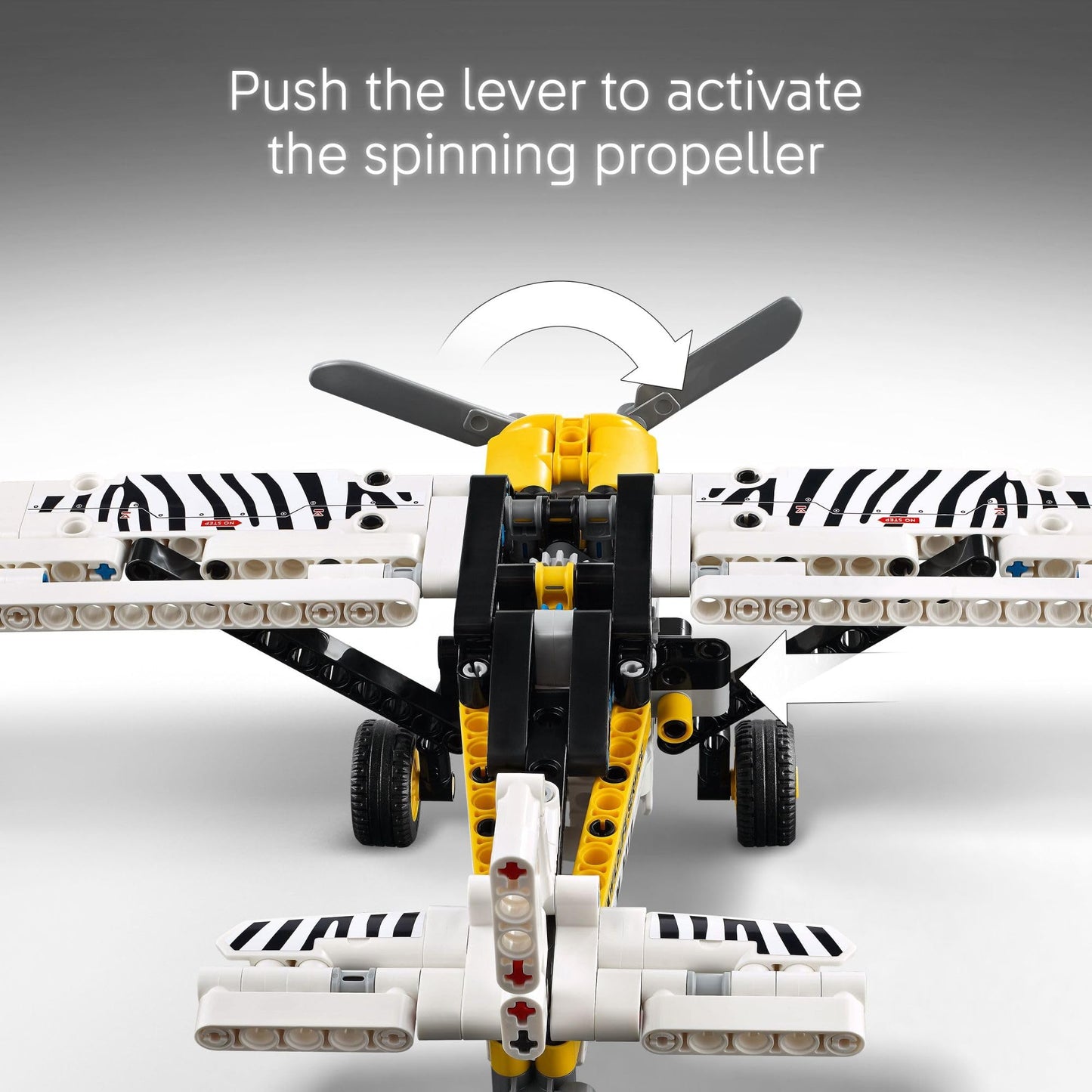 LEGO Technic Bush Plane Toy - Buildable Airplane Toy for Kids, Boys and Girls, Ages 8+ - Model Airplane Gift with Spinning Propeller, 4-Cylinder