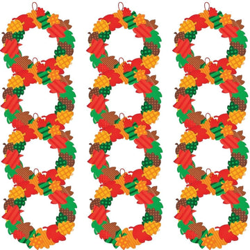Fall Leaves Paper Wreath Craft Kit -12 - Crafts for Kids and Fun Home Activities