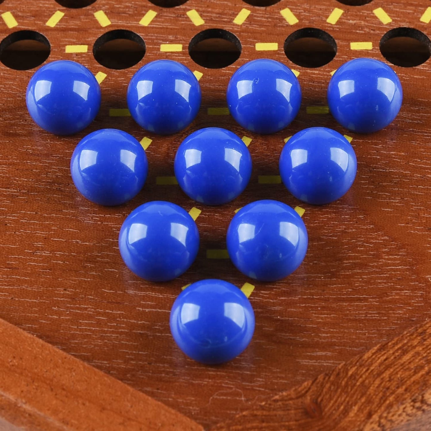 Wooden Chinese Checkers with Drawers 12 Bonus Spare Marbles| Natural Wooden Board Game| Includes 60 Colorful Acrylic Marbles | Family Board Game