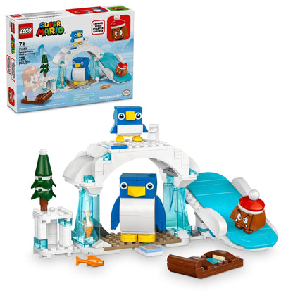 LEGO Super Mario Penguin Family Snow Adventure Expansion Set, Build and Display Toy for Kids, Includes a Goomba Figure and Baby Penguin, Gift for