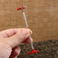1Set Red Miniature Model Microphone with Stand,1:12 Dollhouse Models, Mini Decortion Furniture Microphone 3.66 in.