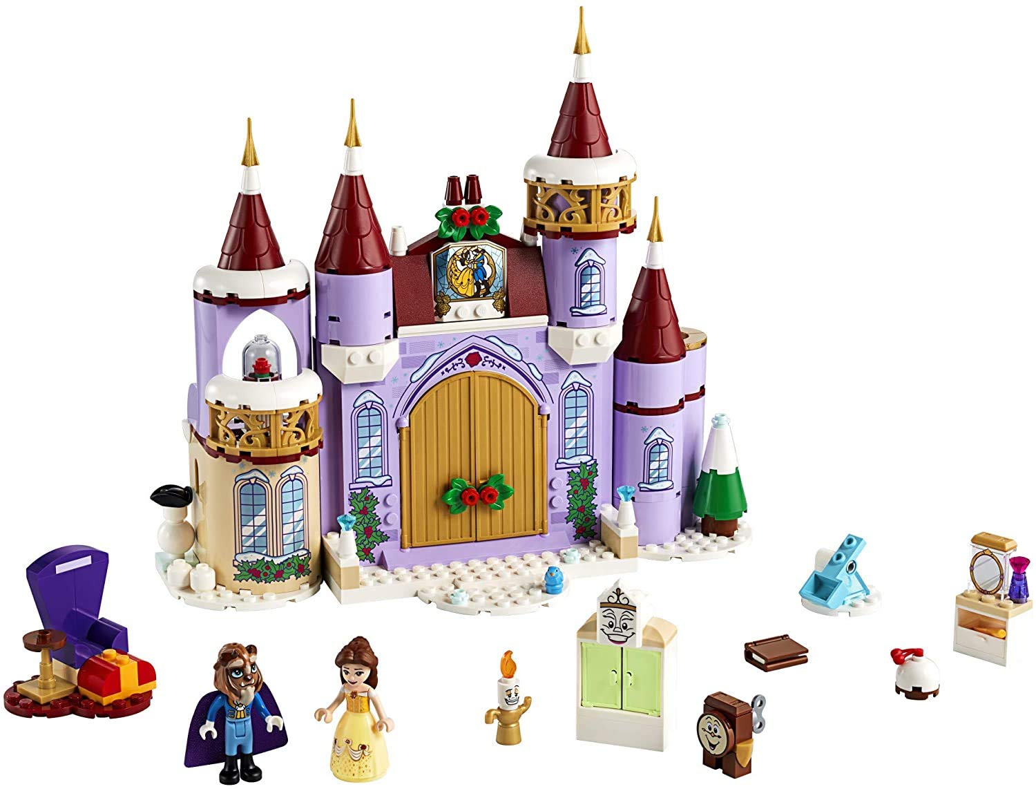 LEGO Disney Belle’s Castle Winter Celebration (43180) Disney Princess Building Kit; Makes a Great Birthday for Kids who Love Disney’s Beauty