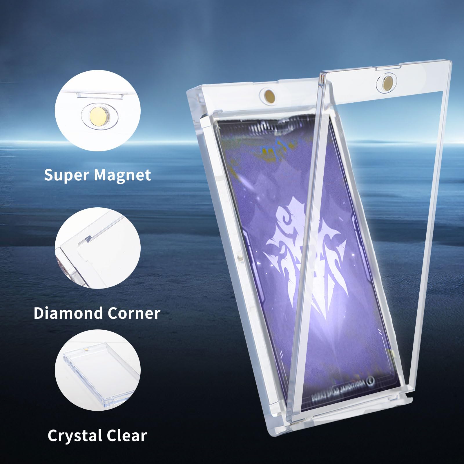 RIXUGIT 10-Pack One Touch Booster-Pack Magnetic-Holders - UV Protection Clear Booster Pack Cases, Fit for Standard Cards Storage and Display, Protect