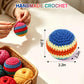 ADTWOMERIE Hand Knit Sack Ball Pack of 3 Plastic Pellet Filled Footbag Toy