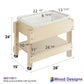 Wood Designs WD11811 Petite Sand and Water Table with Lid/Shelf, 24 x 28 x 15" (H x W x D)