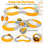 260 PCS Construction Race Tracks for Kids Toys, 2 Racing Cars, 4 Construction Cars, 1 Map & Flexible DIY Track Set, Engineering Toys for 3 4 5 6 Year