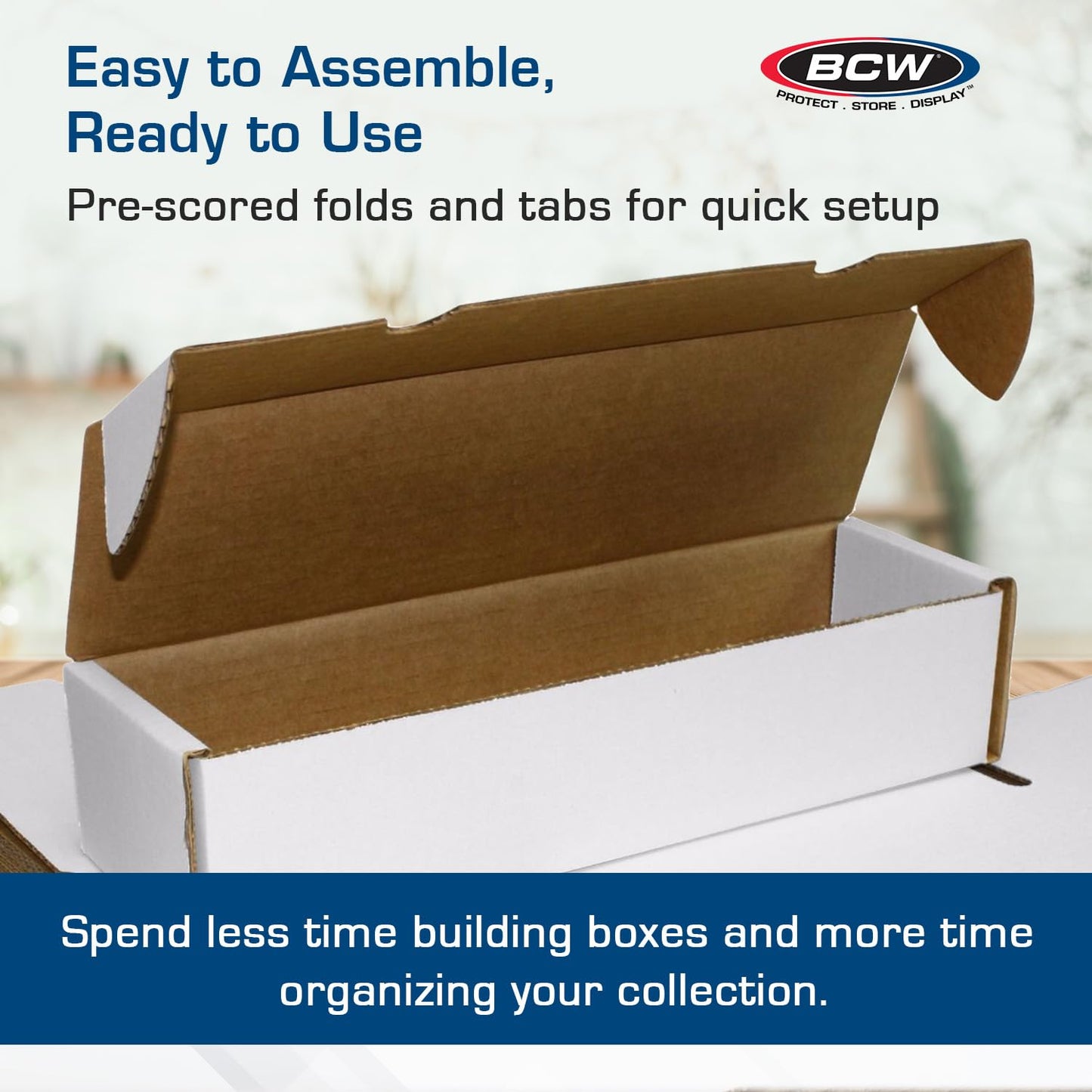 BCW Single Row Gaming Card Storage Box - 2ct | 1000 Count Card Holder Box | Corrugated Paper Cardboard Holder | Card Storage Box For Bulk CCG Card