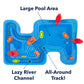 Simplay3 Big River and Roads Water Play Table, Outdoor Activity Table with Track Toys for Toddlers and Kids, 9 Accessories Included, Made in USA