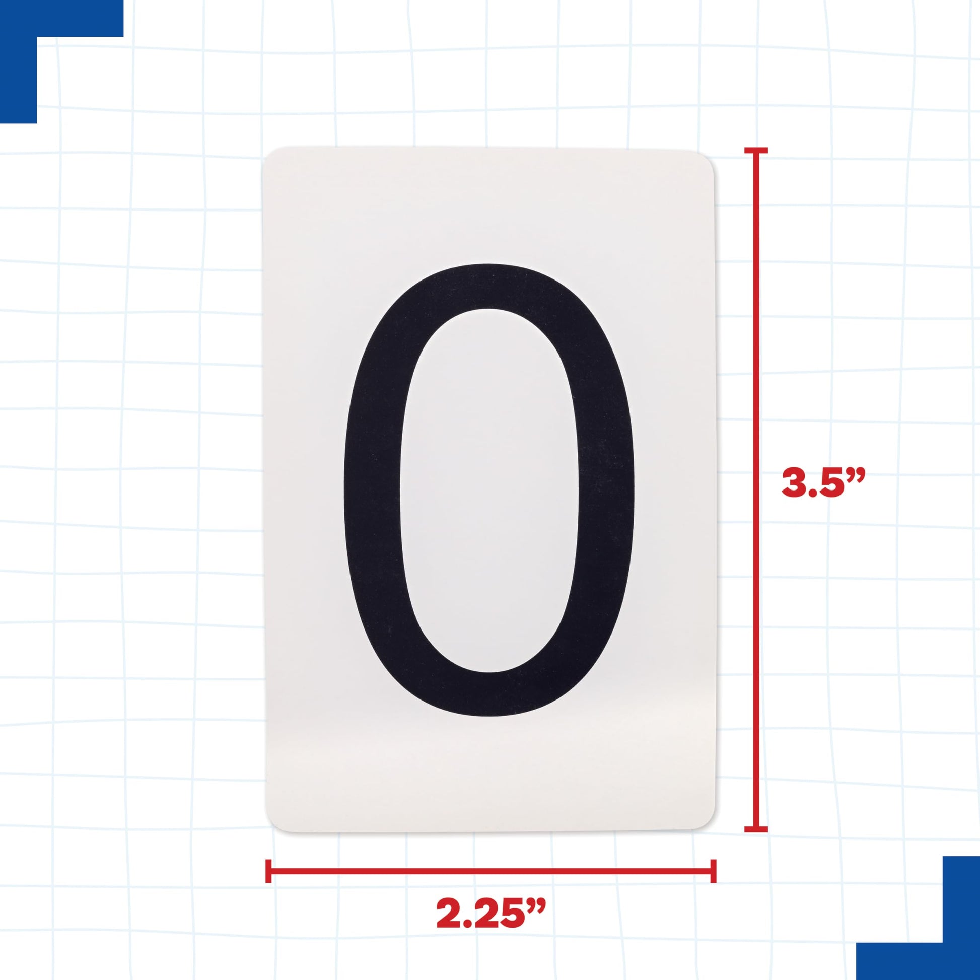 Learning Advantage Number Cards 0-9, Set of 50, Black