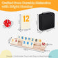 Rummy Cube Set, 2026 New 8 Player Edition with 8 Wooden Racks/Trays, 214 Large Numbers Rummy Melamine Tiles with Zippered Case, Rummy Travel Game Set
