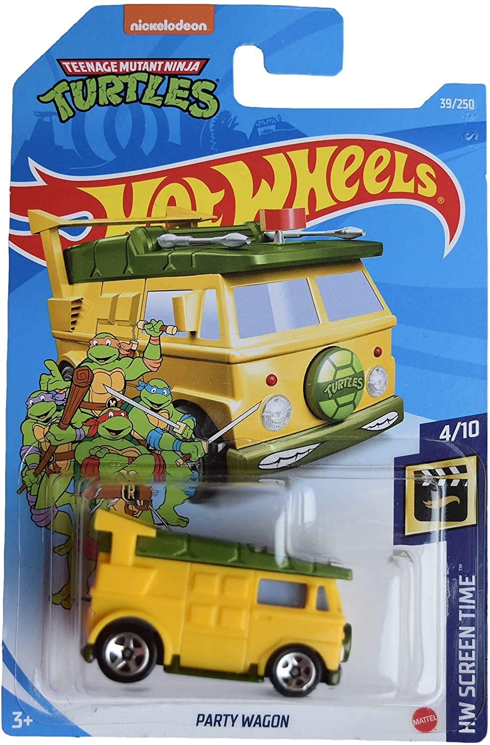Hot Wheels Party Wagon, [Yellow] 39/250 Screen Time 4/10 5 Spoke