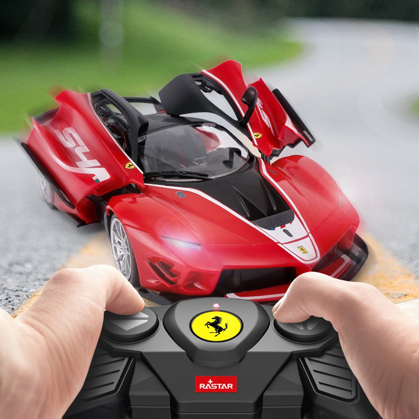 RASTAR Build Your Own RC Car Ferrari FXXK EVO Kit with Remote & DIY Decals