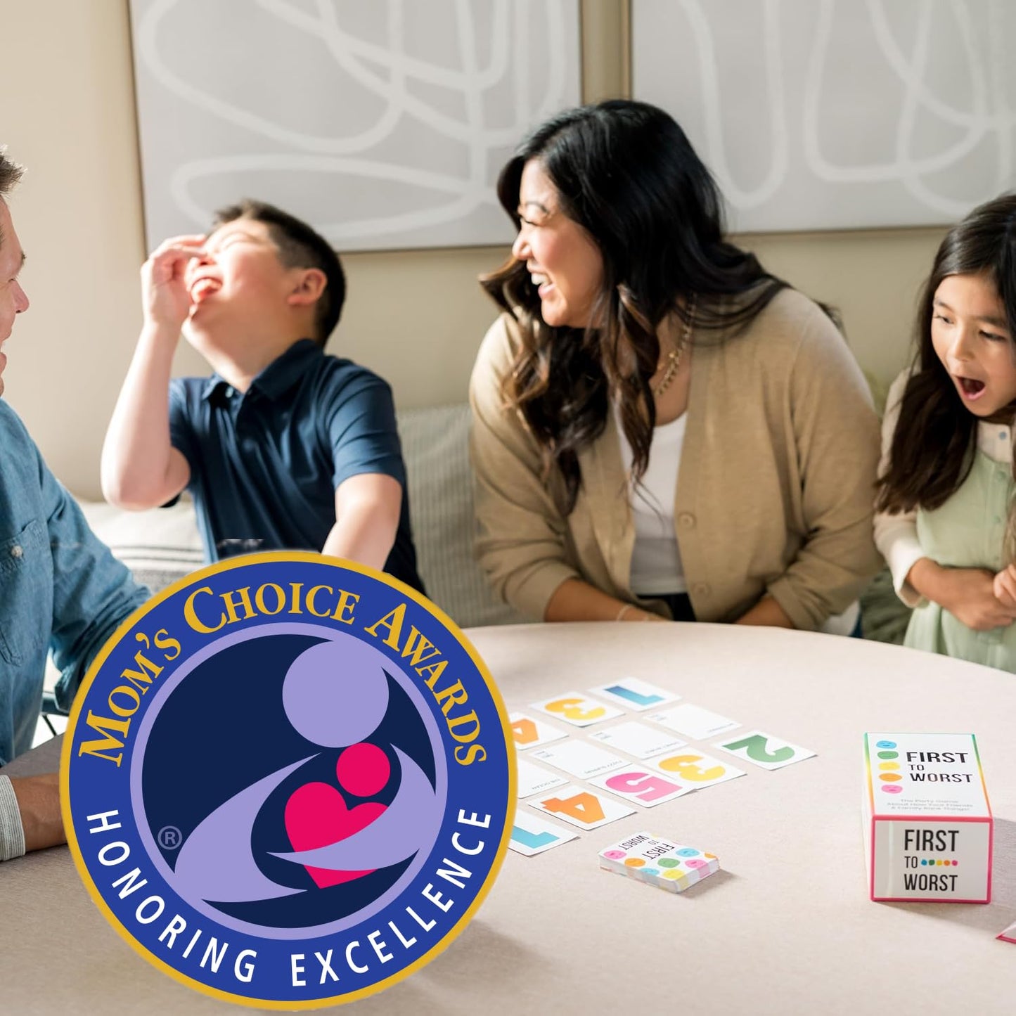 FIRST TO WORST Party Game - The Card Game About How Your Friends and Family Rank Things | Funny Ranking & Guessing Board Game for Friends & Family