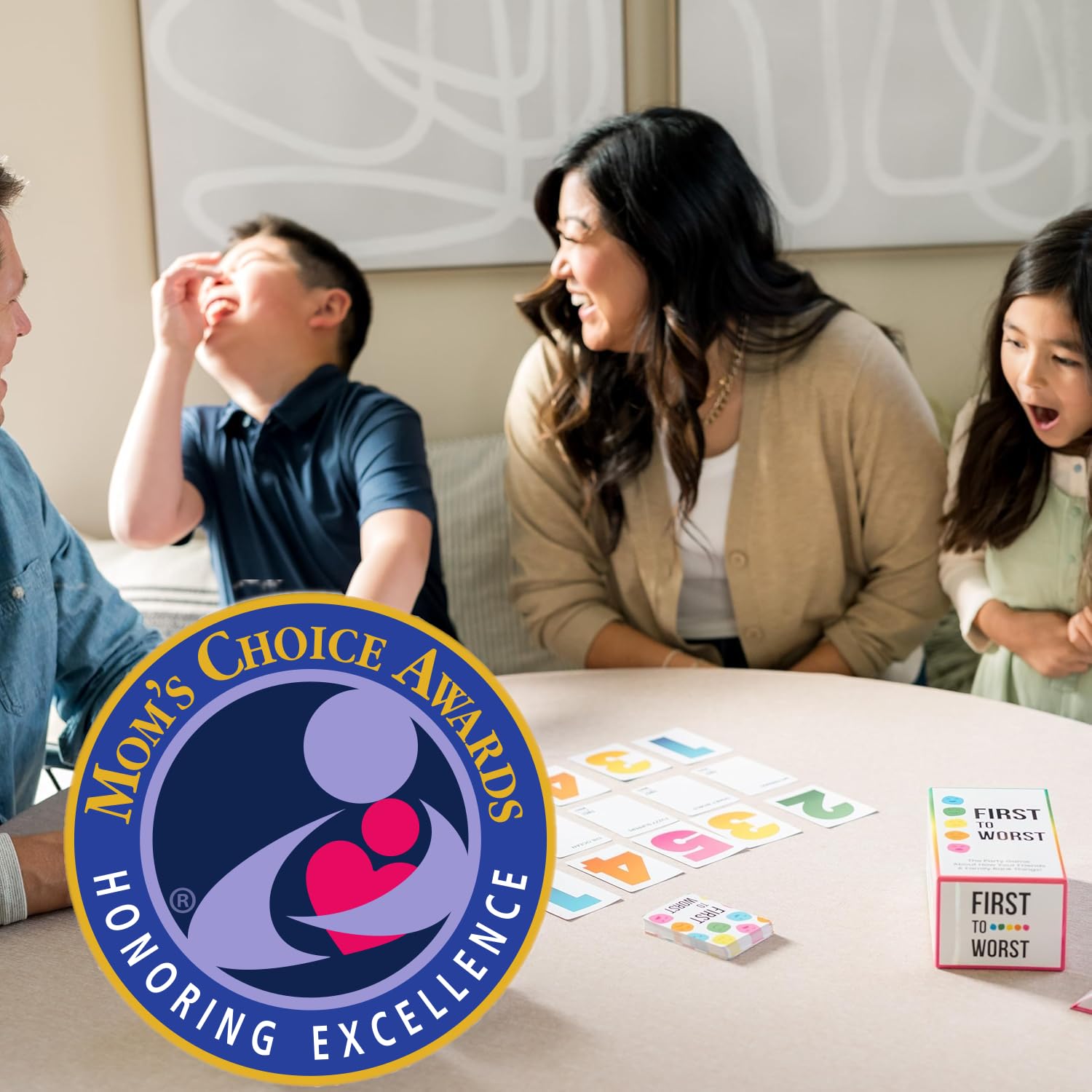 FIRST TO WORST Party Game - The Card Game About How Your Friends and Family Rank Things | Funny Ranking & Guessing Board Game for Friends & Family