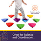Special Supplies 10 Stepping Stones for Kids Indoor and Outdoor Balance Blocks Promote Coordination, Balance Strength Child Safe Rubber, Non-Slip
