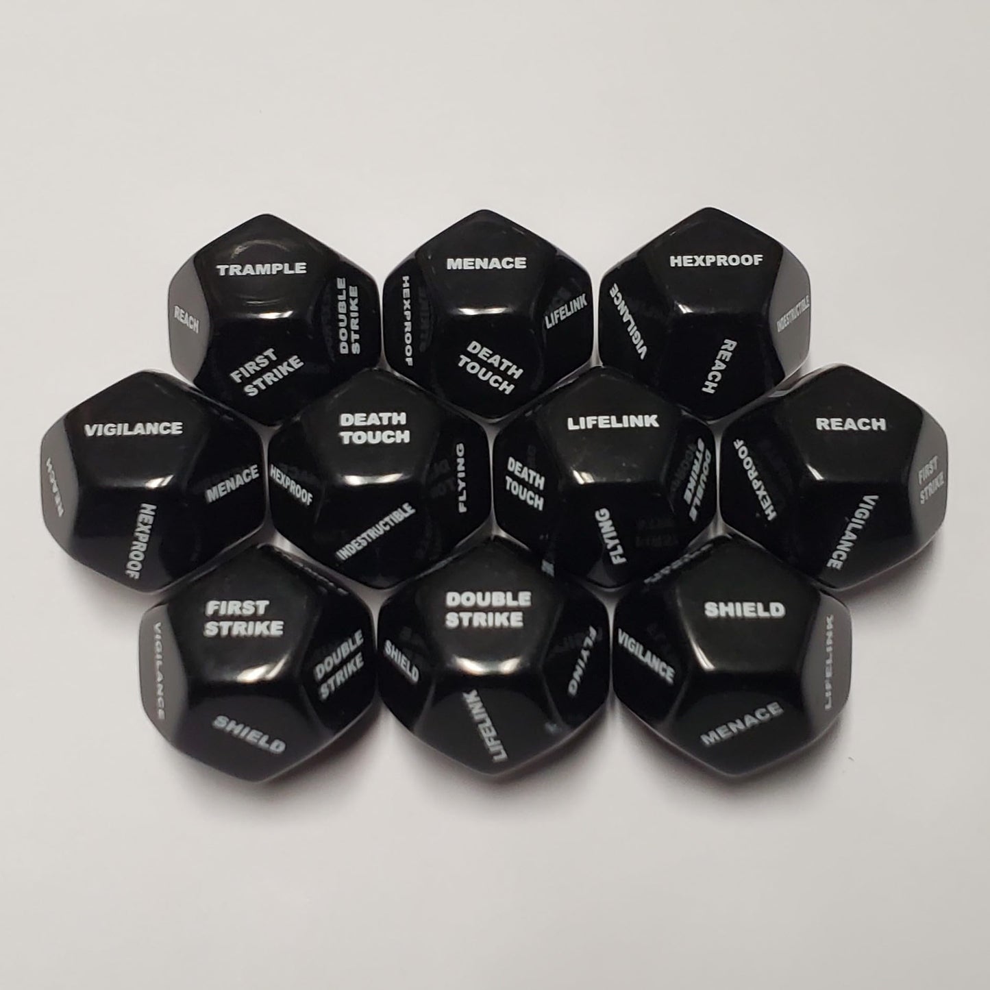 10x Deluxe 12 Sided Large Keyword & Shield Counters Compatible with Magic: The Gathering MTG CCG
