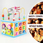Qilay Wooden Activity Cube for Toddlers, 5 in 1 Multipurpose Abacus Early Educational Montessori Toys, Learning Toys for Kids | Bead Maze, Great