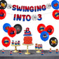 Spider Boy 3rd Birthday Party Supplies, Spider Theme 3rd Birthday Decorations Including Banner Balloons Cake Toppers