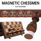 Rinten Magnetic 15" Wooden Chess Set, Portable Travel Folding Chess Board Sets Strategy Game for Adults Chess Lovers, Beginners