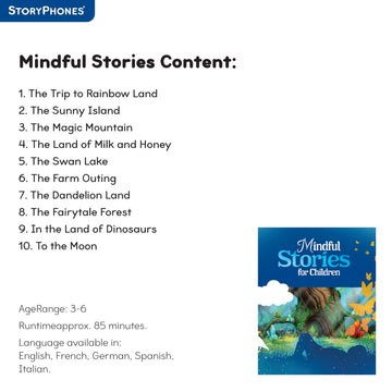 STORYPHONES StoryShield, Mindful Stories Screen-Free Audio Disk Featuring Autogenic Self-Relaxation and Stress/Anger Management Techniques for Kids by