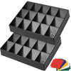 Storage Standard 2 Pack Card Sorting Tray - Stackable Trading Cards Organizer, 15-Compartment Playing Organizing Tool - Sorter for Raw, Sleeved and
