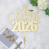 Sodasos Mirror Acrylic Class of 2026 Cake Topper
