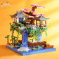 CAXIMSY Cherry Blossom Bonsai Tree House Building Block Sets 3320PCS Chinese Architecture of Peach Blossom Micro Mini Building Set Toy Gift for Kids