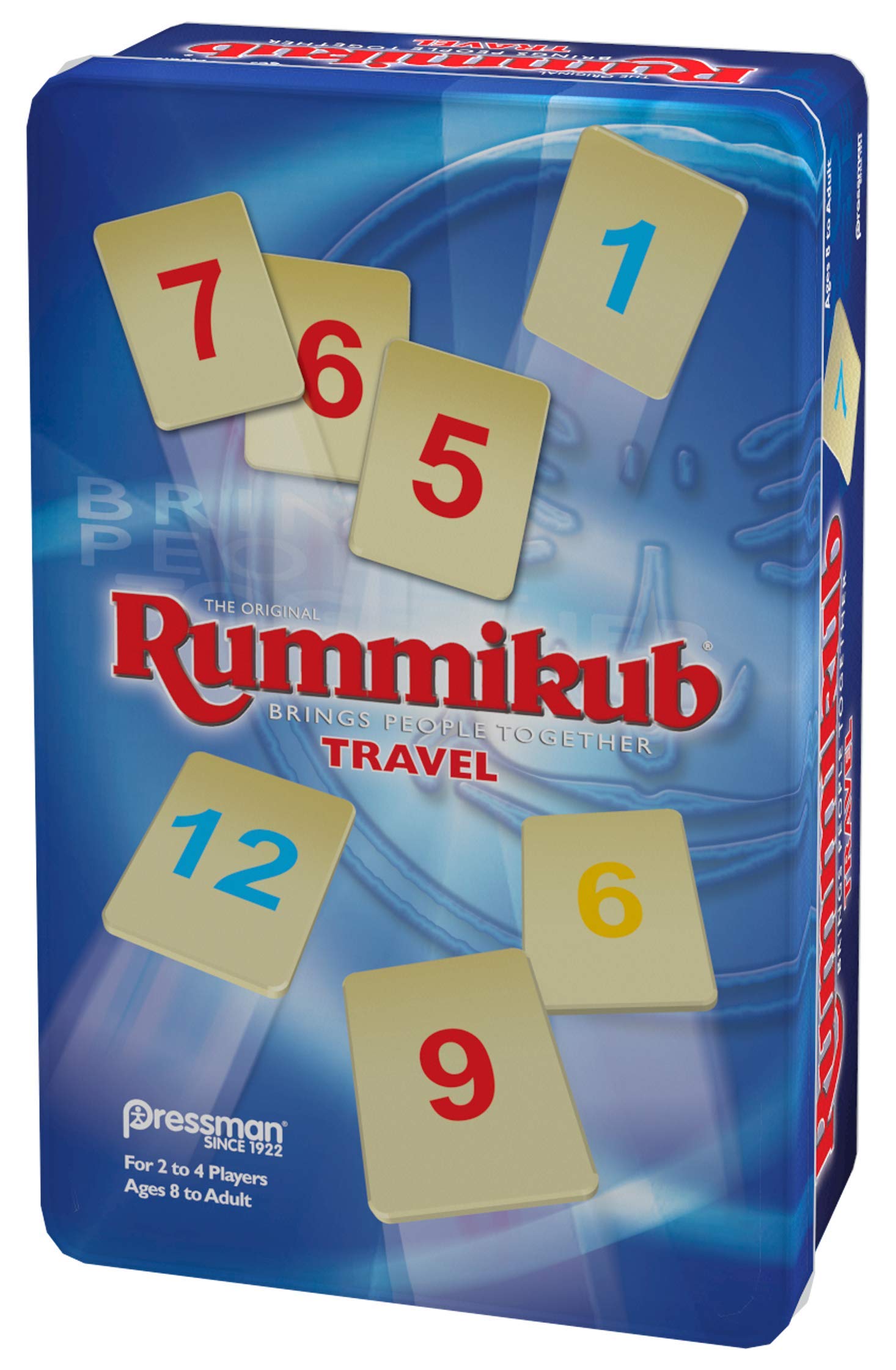 Pressman Rummikub in Travel Tin - The Original Rummy Tile Game, Blue (B07GLGBW9X)