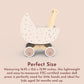 SPEEDY MONKEY Wooden Doll Stroller Pram Pretend Play Push Toy Toddlers