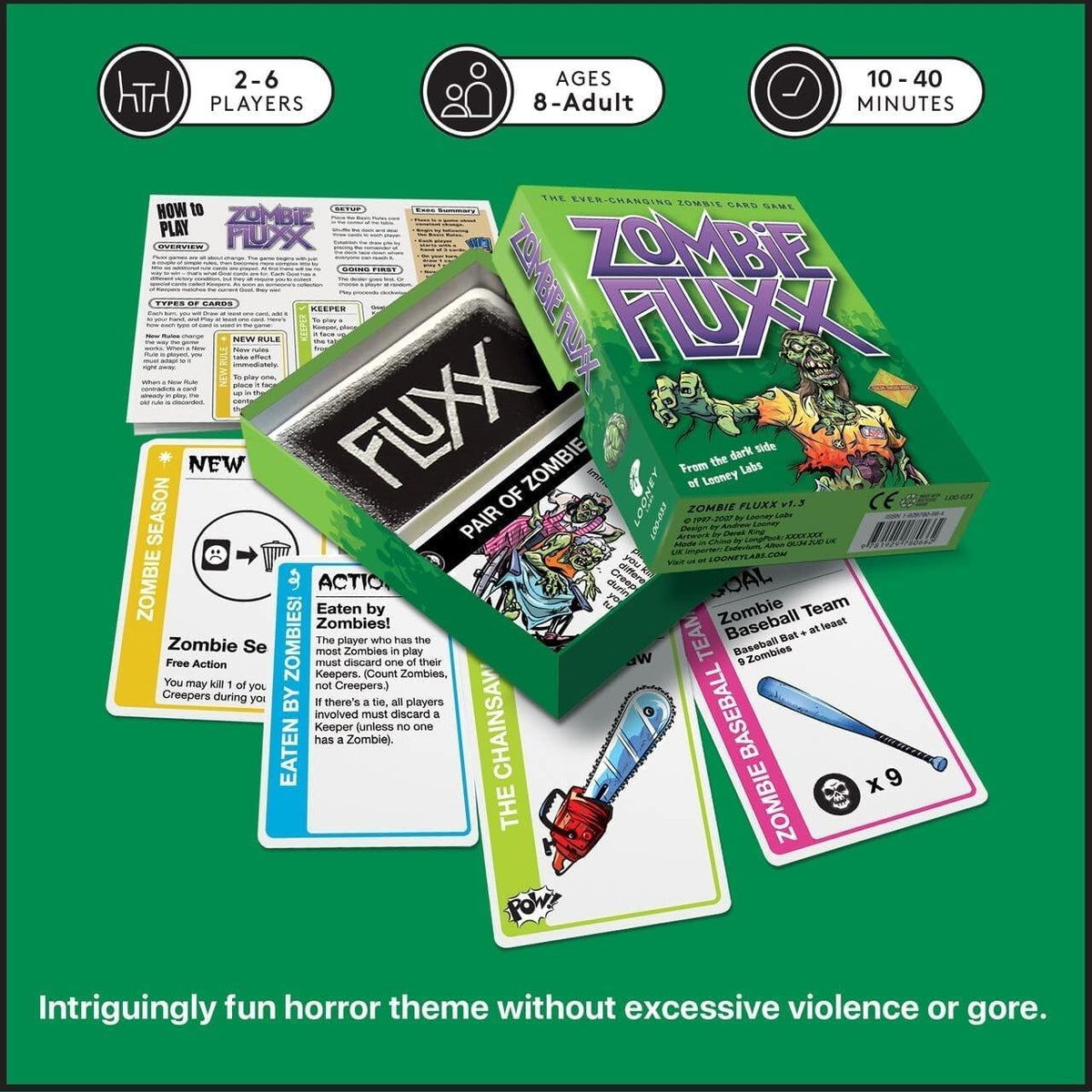 Zombie Fluxx Card Game - Ever-Changing Gameplay and Zombie Adventure