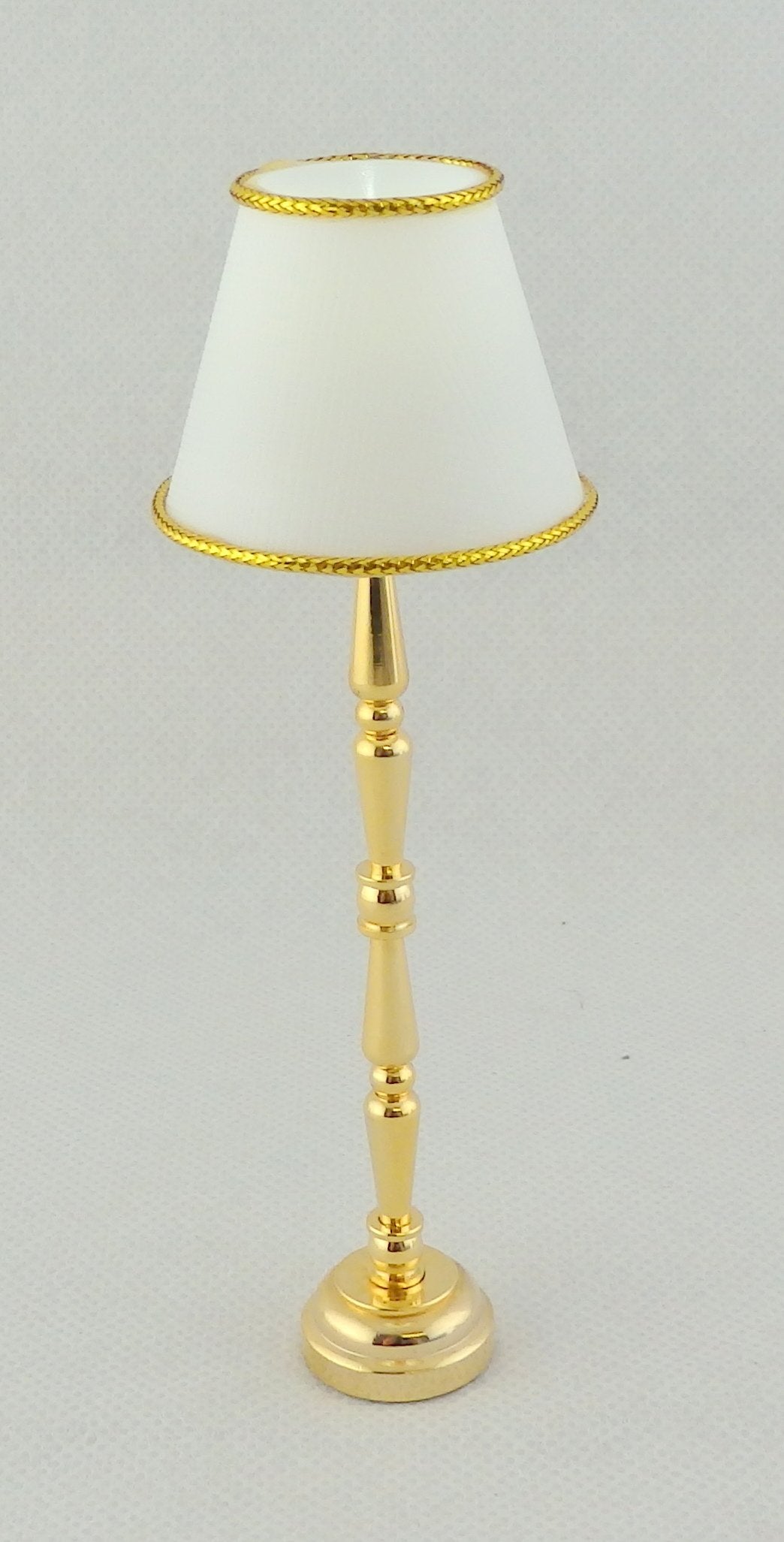 Melody Jane Dolls Houses Dollhouse LED Brass Floor LAMP